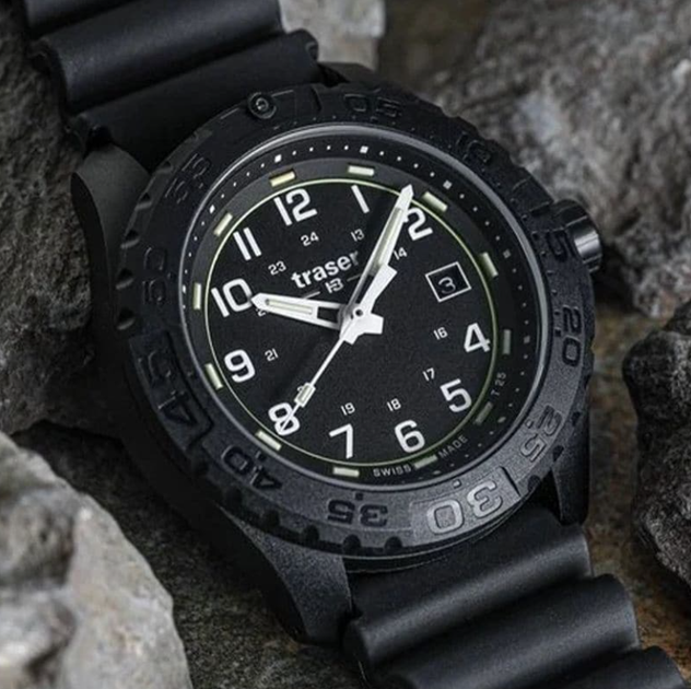 Швейцарський Чоловічий Годинник Traser P96 Outdoor Pioneer Evolution RS Black 108672 - зображення 2