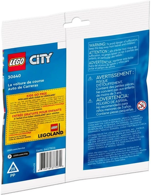 Zestaw klocków Lego City Samochod wyscigowy (30640) - obraz 2