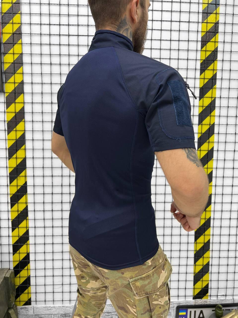 Тактическая рубашка весна-лето убакс с коротким рукавом Синий S - изображение 2
