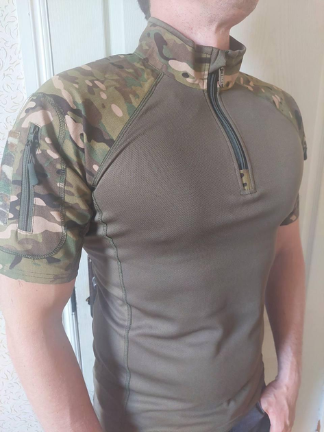 Тактическая рубашка весна-лето убакс с коротким рукавом Мультикам M - изображение 1