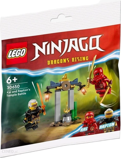Zestaw klocków Lego Ninjago Bitwa Kaia i Raptona w świątyni 47 części (30650) - obraz 1