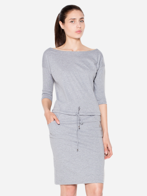 Плаття жіноче Venaton VT080 XL Сіре (5902670309191) - зображення 1