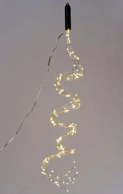Гірлянда Кінський хвіст 200 LED: 10 ліній по 2 м, 20 діодів, нитка (теплий білий) на батарейках - Фото 4 Гірлянда Кінський хвіст 200 LED: 10 ліній по 2 м, 20 діодів, нитка (теплий білий) на батарейках - зображення 4