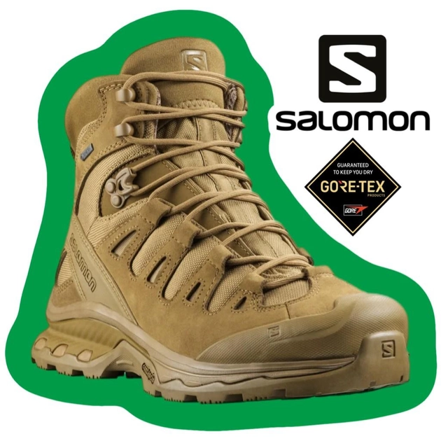 Ботинки тактические Salomon Quest 4D GTX Forces 2 Coyote Brown (Койот) UK 3/EU 36 - изображение 2