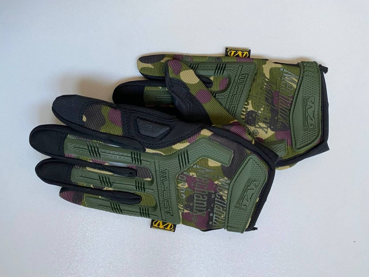 Тактичні рукавиці з пальцями мультикам розмір L - зображення 1