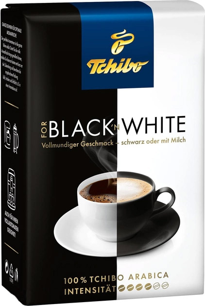 Акція на Кава мелена Tchibo Black n White 250 г від Rozetka