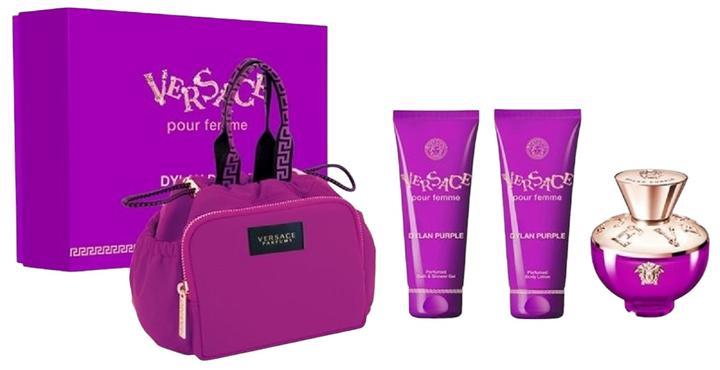 Zestaw prezentowy damski Versace Dylan Purple Pour Femme Perfumy damskie w sprayu 100 ml 4 elementy (8011003885046) - obraz 1