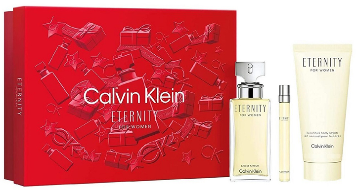Zestaw damski Calvin Klein Eternity Women Woda perfumowana damska 100 ml + Woda perfumowana damska 10 ml + Balsam do ciała 200 ml (3616303455163) - obraz 1