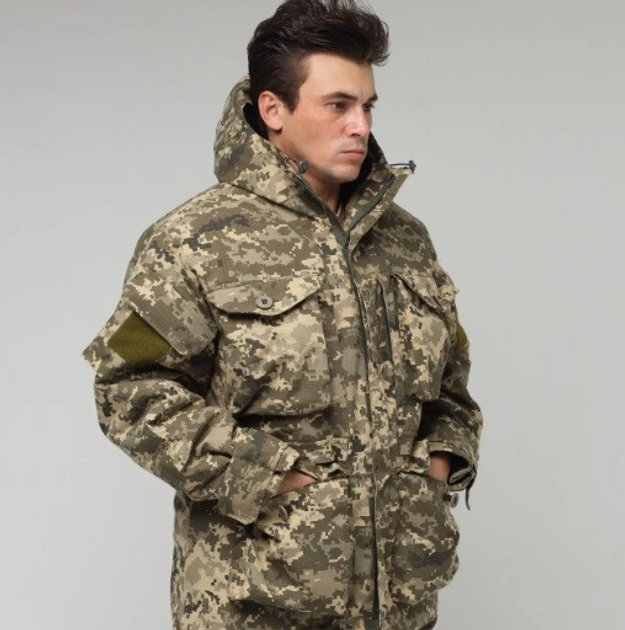 Куртка ЗСУ пиксель зимняя, бушлат утепленный водоотталкивающий, 56р - изображение 1