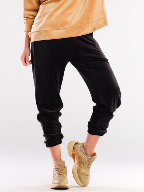 Спортивні штани жіночі Awama A411 XL Чорні (5902360553576) - зображення 1
