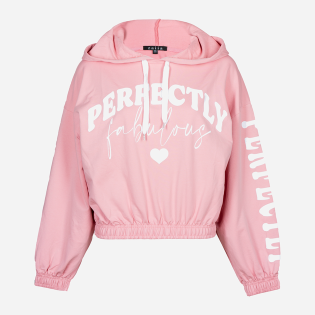 Bluza damska z kapturem krótka Zaiia ZASWSH09 One Size Różowa (8222082756329) - obraz 5