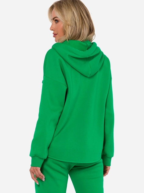 Толстовка на блискавці з капюшоном жіноча Made Of Emotion M761 S-M Зелена (5905563714201) - зображення 2