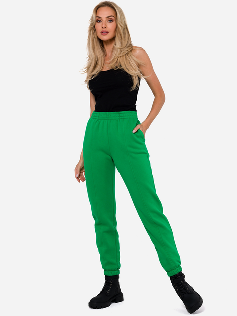 Спортивні штани жіночі Made Of Emotion M760 XL Зелені (5905563714065) - зображення 2