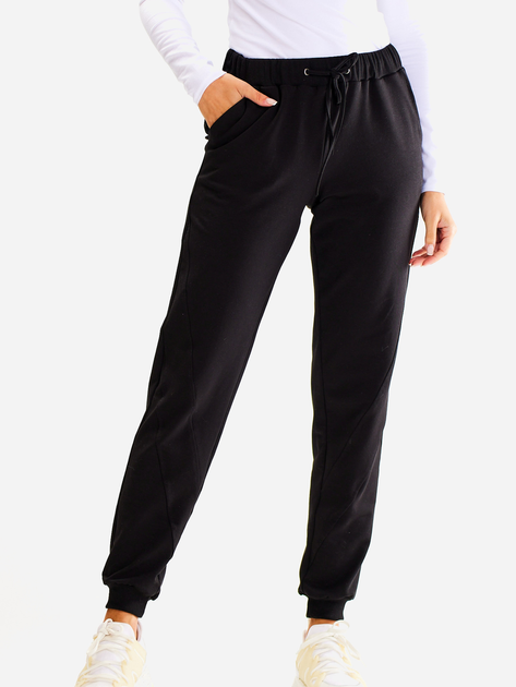 Spodnie dresowe damskie Awama A608 S Czarne (5902360583535) - obraz 1