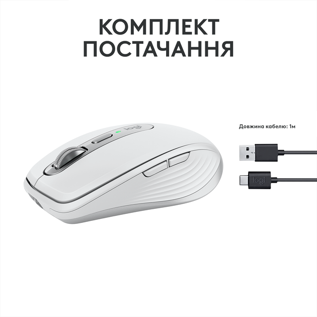 Мышка Logitech MX Anywhere 3S Bluetooth Pale Grey (910-006930) - изображение 9