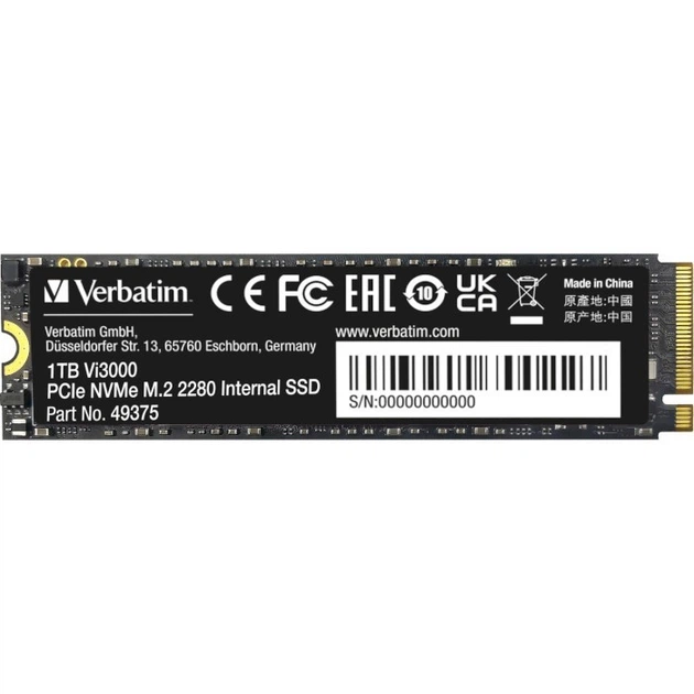 Накопичувач Verbatim SSD-Vi3000 Internal PCIe NVMe M.2 SSD 1TB