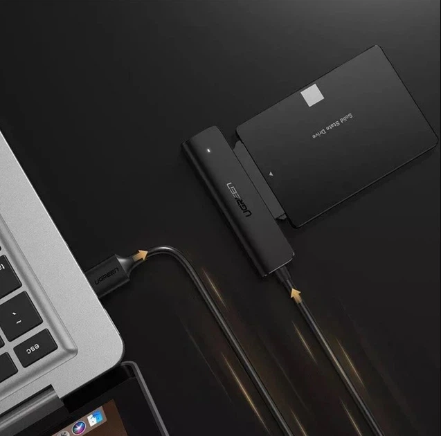 Кабель адаптер Ugreen CM321 SATA-USB 3.0 для підключення HDD/SSD 2.5" дисків - Black - Фото 5 Кабель адаптер Ugreen CM321 SATA-USB 3.0 для підключення HDD/SSD 2.5" дисків - Black - зображення 5