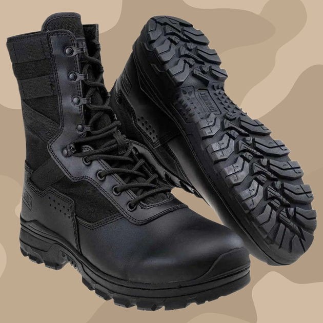 Ботинки Magnum Scorpion II 8.0 SZ Black, военные ботинки, трекинговые ботинки, тактические высокие ботинки, 44.5р - изображение 1