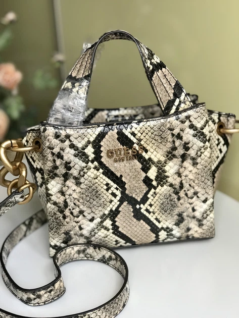 クィーズヘナ Сумка женская Guess Zed Mini Girlfriend Carryall Natural Python