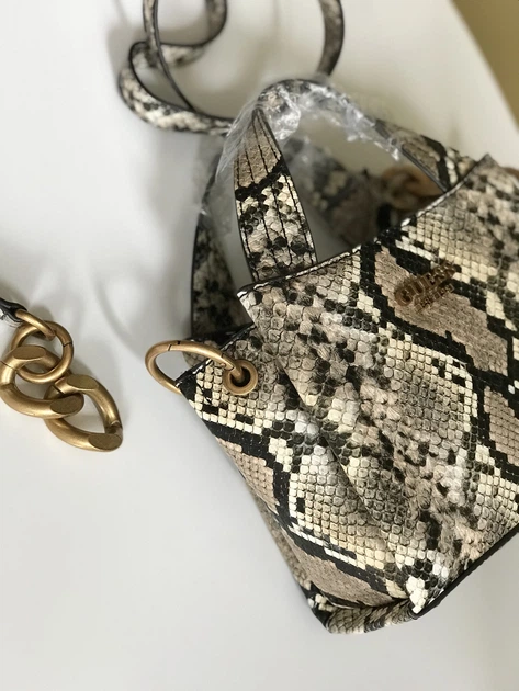 【開封済み特価！】M378A2G43BB3-CWE Сумка женская Guess Zed Mini Girlfriend Carryall Natural Python