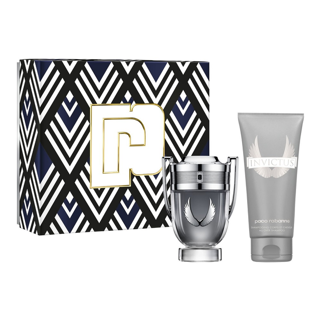 Zestaw męski Paco Rabanne Invictus Platinum woda perfumowana 50 ml + żel pod prysznic 100 ml (3349668613878) - obraz 1