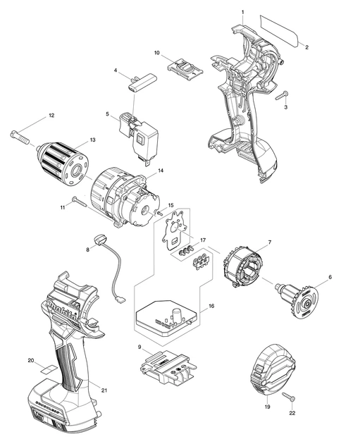 Шурупокрут-дриль акумуляторний Makita DDF484RTE (54 Нм, 1.5-13 мм, BL, LXT) - зображення 9