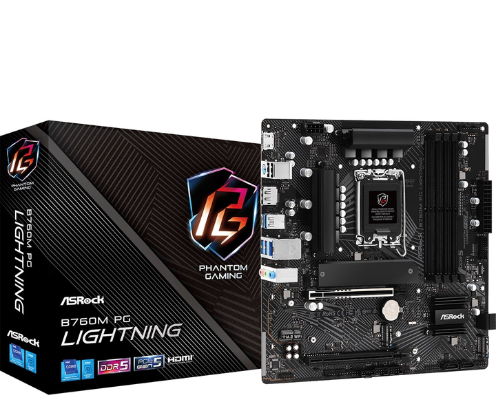 Материнская плата ASRock B760M PG Lightning Socket 1700 – фото, отзывы ...