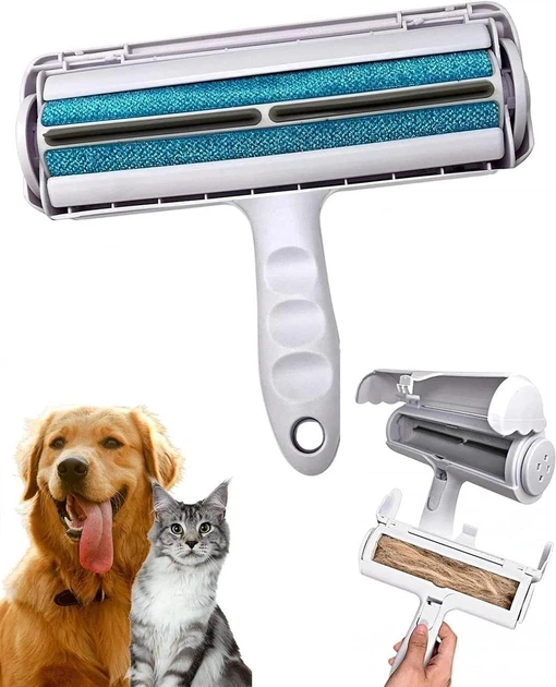 Щітка ролик для чищення від шерсті Pet Hair Remover Roller Blue - зображення 2