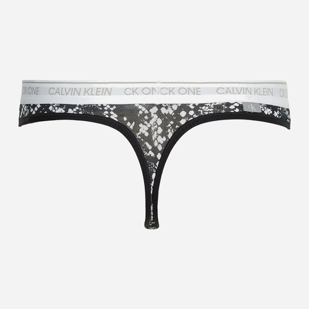 Majtki stringi damskie bawełniane Calvin Klein Underwear 000QF5733E1BP S Białe/Czarne (8719855403165) - obraz 5
