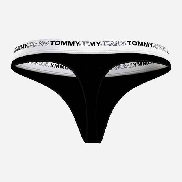 Majtki stringi damskie bawełniane Tommy Hilfiger Jeans UW0UW03865BDS S Czarne (8720641941693) - obraz 2