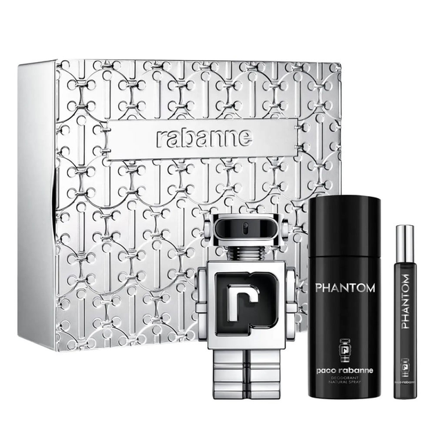 Zestaw męski Paco Rabanne Phantom woda toaletowa 100 ml + woda toaletowa 10 ml + dezodorant 150 ml (3349668623440) - obraz 1