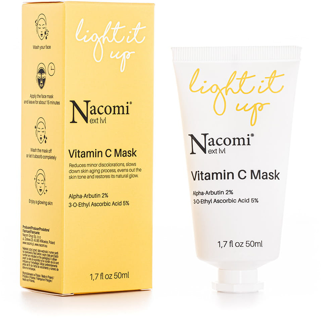 Maska Nacomi Next Level rozjaśniająca z witaminą C 50 ml (5902539700190) - obraz 1