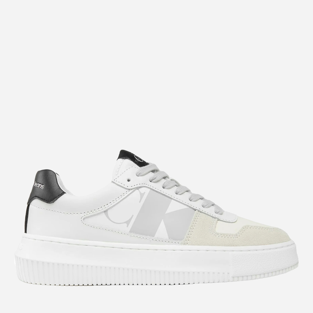 Sneakersy damskie na platformie Calvin Klein Jeans YW0YW01046 03A 36 (6US) Białe (8720109057942) - obraz 1