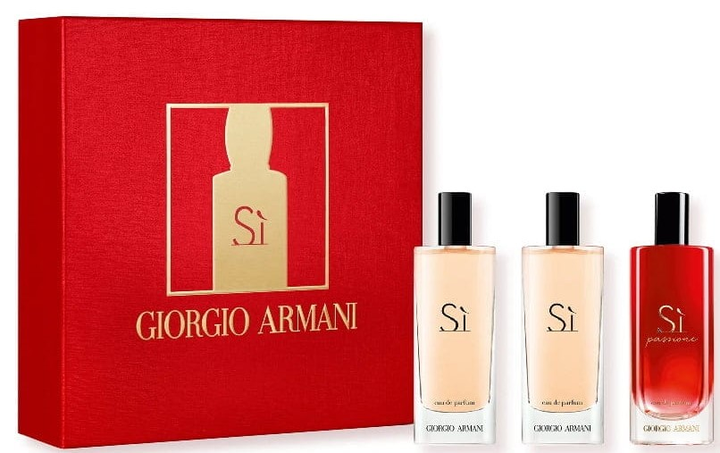 Zestaw damski Giorgio Armani Si Passione Woda perfumowana damska 15 ml + Si Woda perfumowana damska 15 ml x 2 (3614273809474) - obraz 1