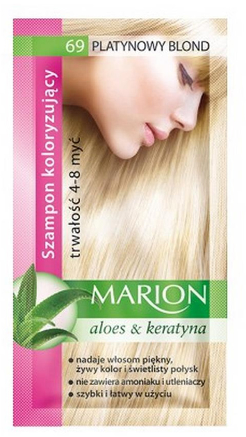 Szampon koloryzujący Marion 69 Platynowy Blond 4-8 myć 40 ml (5902853000693) - obraz 1