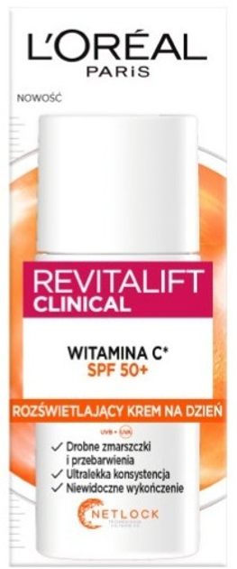 Освітлюючий денний крем L\'Oreal Paris Revitalift Clinical з вітаміном C і SPF50+ 50 мл (3600524069711) - зображення 1