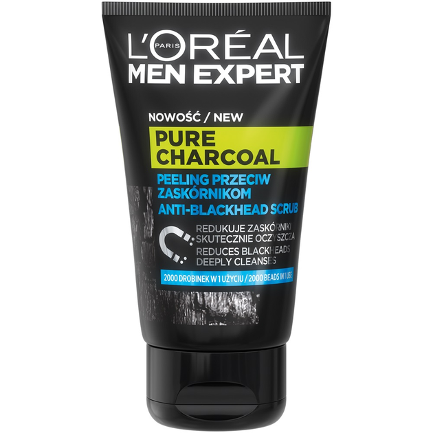 Пілінг для обличчя L'Oreal Paris Men Expert Pure Charcoal проти чорних крапок 100 мл (3600523708154) - зображення 1