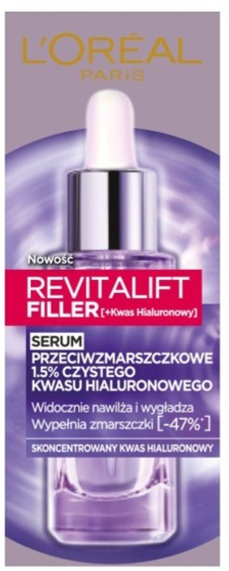 Serum do twarzy L'Oreal Paris Revitalift Filler przeciwzmarszczkowe z 1.5% czystego kwasu hialuronowego 30 ml (3600523937424) - obraz 1