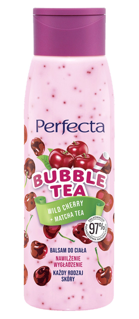 Balsam do ciała Perfecta Bubble Tea Wild Cherry + Matcha Tea 400 ml (5900525083418) - obraz 1