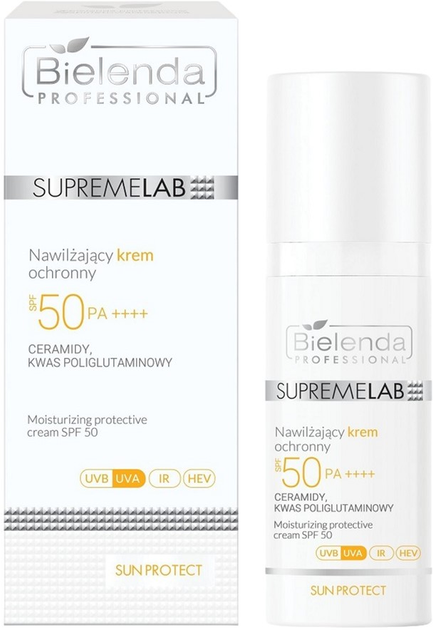 Захисний крем Bielenda Professional SupremeLab Sun Protect зволожувальний SPF 50 50 мл (5902169052911) - зображення 1