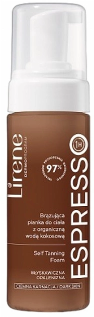 Pianka do ciała Lirene Perfect Tan brązująca z organiczną wodą kokosową Espresso 150 ml (5900717082250) - obraz 1