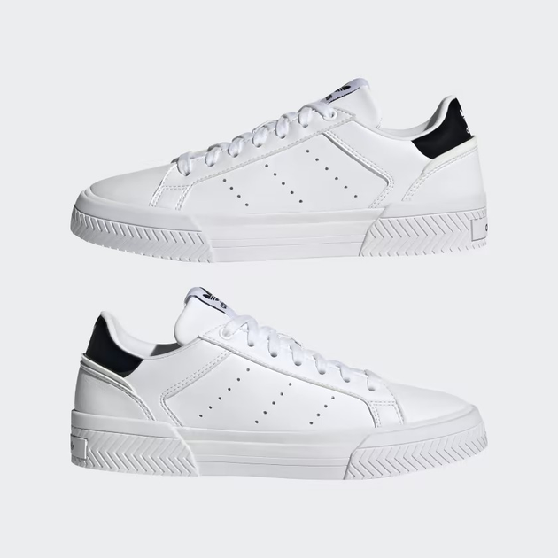Sneakersy damskie z eko skóry do kostki adidas Originals Court Tourino H05279 38 (5UK) 23.5 cm Białe (4064047120257) - obraz 5