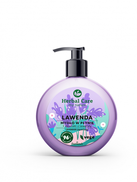 Mydło w płynie Farmona Herbal Care Lavender 400 ml (5900117980026) - obraz 1