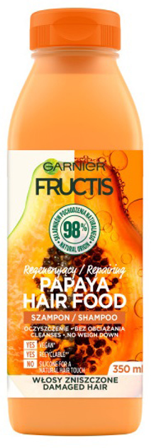 Szampon Garnier Fructis Papaya Hair Food regenerujący do włosów zniszczonych 350 ml (3600542290029) - obraz 1
