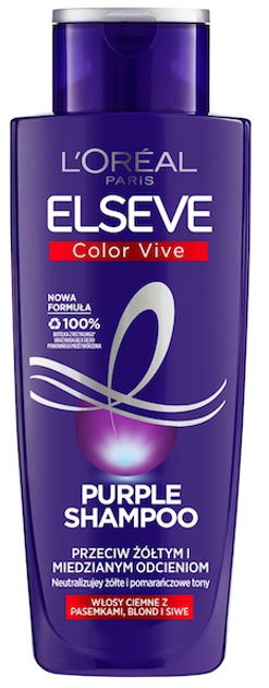 Szampon L'Oreal Paris Elseve Color-Vive Purple Shampoo fioletowy przeciw żółtym i miedzianym odcieniom 200 ml (3600523699124) - obraz 1