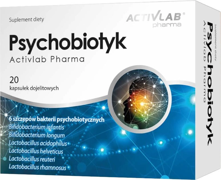Probiotyki ActivLab Psychobiotyk 20 kapsułek (5903260902655) - obraz 1