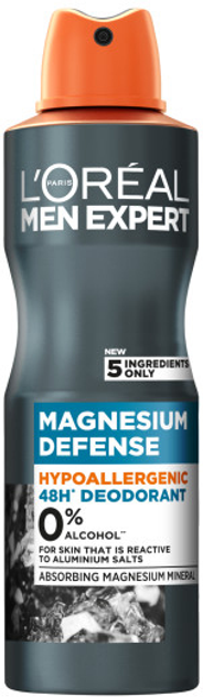 Dezodorant L'Oreal Paris Men Expert Magnesium Defense spray 150 ml (3600524035006) - obraz 1