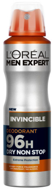 Antyperspirant L'Oreal Paris Men Expert Invincible spray 150 ml (3600523596065) - obraz 1