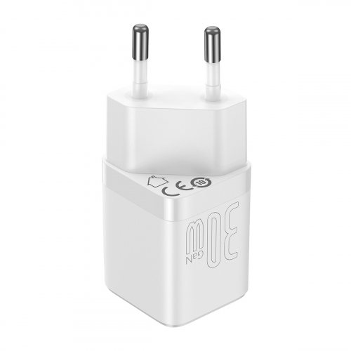 Сетевое зарядное устройство для Baseus GAN3 Fast Charger 1C 30W EU White (CCGN010102) - Фото 2 Сетевое зарядное устройство для Baseus GAN3 Fast Charger 1C 30W EU White (CCGN010102) - изображение 2
