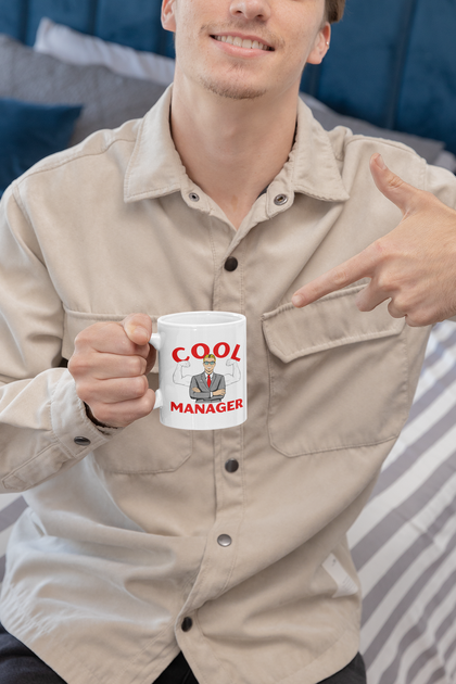 Белая кружка (чашка) с оригинальным принтом "Cool Manager. Крутой менеджер" Push IT - Фото 2 Белая кружка (чашка) с оригинальным принтом "Cool Manager. Крутой менеджер" Push IT - изображение 2